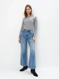 Pullover>MOHITO Pullover mit Pailletten Grau