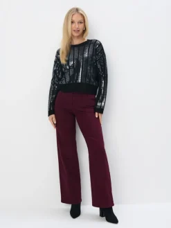 Pullover>MOHITO Pullover mit Pailletten Schwarz