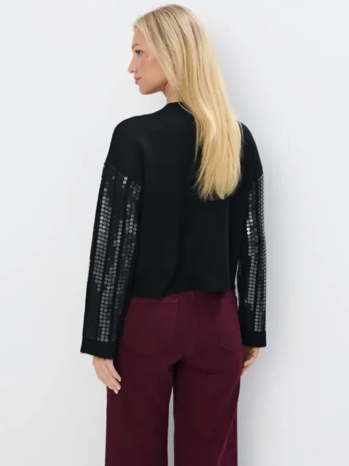 Pullover>MOHITO Pullover mit Pailletten Schwarz