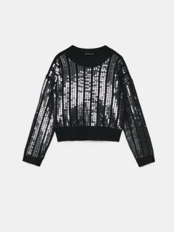 Pullover></noscript>MOHITO Pullover mit Pailletten Schwarz