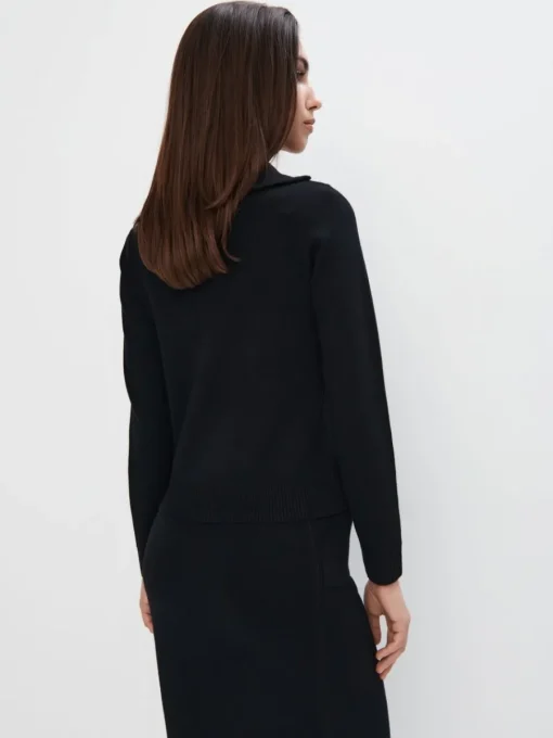 Pullover>MOHITO Pullover mit Reißverschluss Schwarz