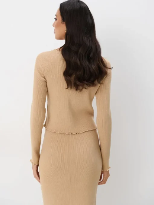Pullover>MOHITO Pullover mit Rippenmuster Beige