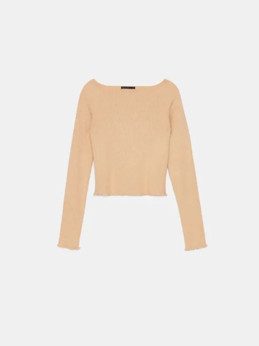 Pullover>MOHITO Pullover mit Rippenmuster Beige
