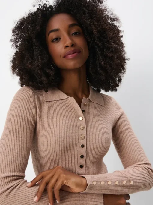 Pullover>MOHITO Pullover mit Rippenmuster Beige