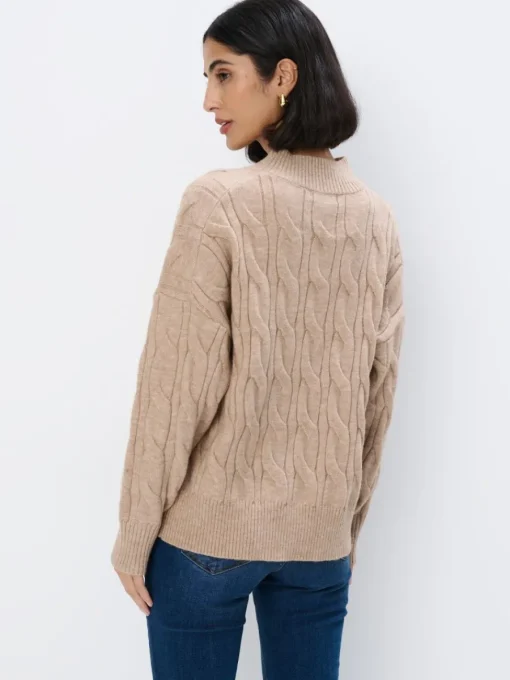 Pullover>MOHITO Pullover mit Stehkragen Beige