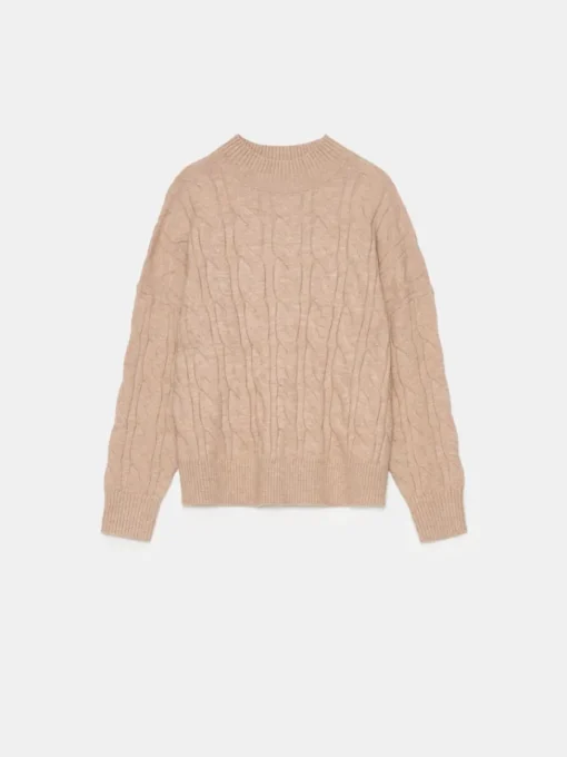 Pullover>MOHITO Pullover mit Stehkragen Beige