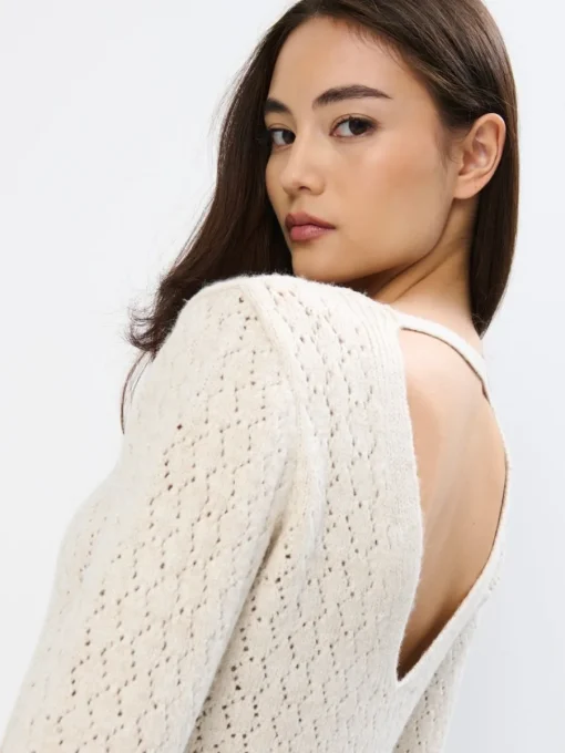 Pullover>MOHITO Pullover mit Umschlagausschnitt Nude
