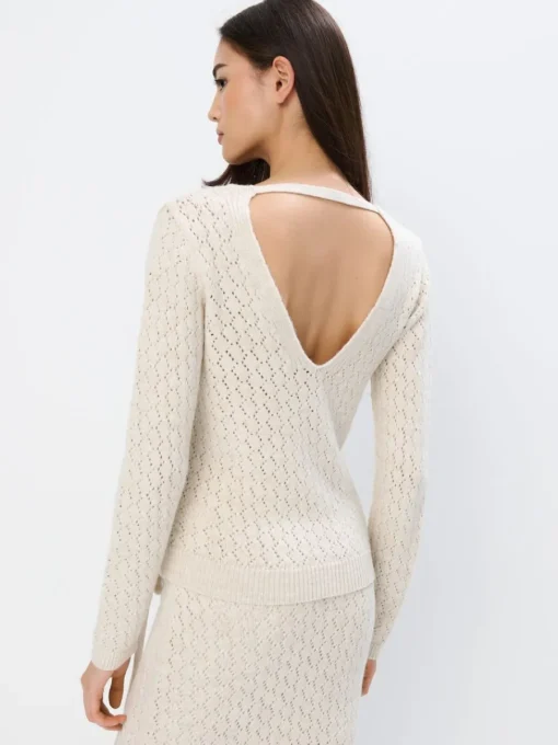 Pullover>MOHITO Pullover mit Umschlagausschnitt Nude
