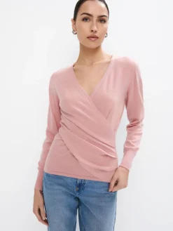 Pullover>MOHITO Pullover mit Umschlagausschnitt Pink