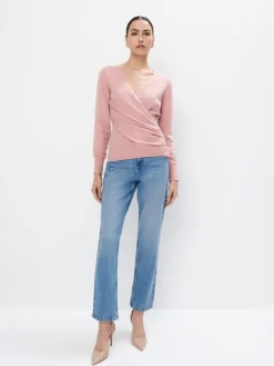 Pullover>MOHITO Pullover mit Umschlagausschnitt Pink