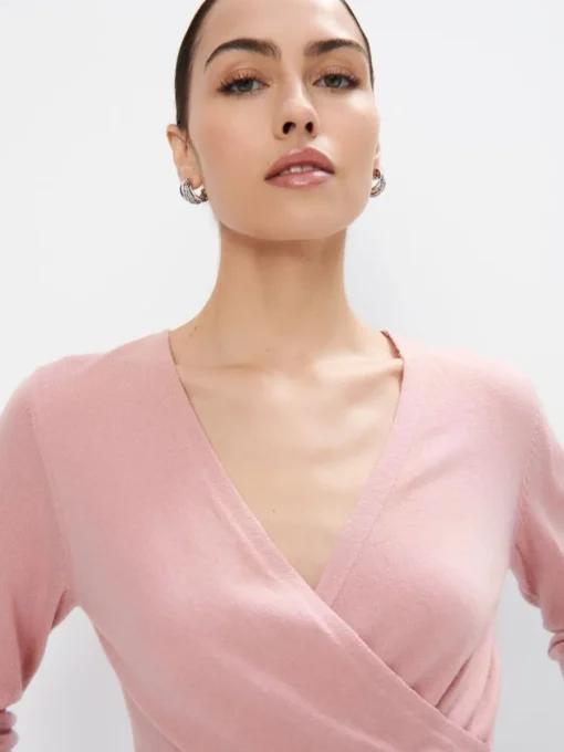 Pullover>MOHITO Pullover mit Umschlagausschnitt Pink