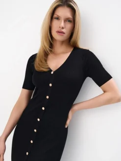 Midi, Maxikleider|Kleider, Overalls>MOHITO Pulloverkleid Midi Schwarz