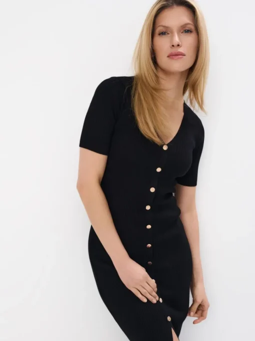 Midi, Maxikleider|Kleider, Overalls>MOHITO Pulloverkleid Midi Schwarz
