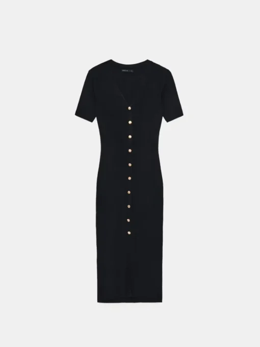 Midi, Maxikleider|Kleider, Overalls>MOHITO Pulloverkleid Midi Schwarz