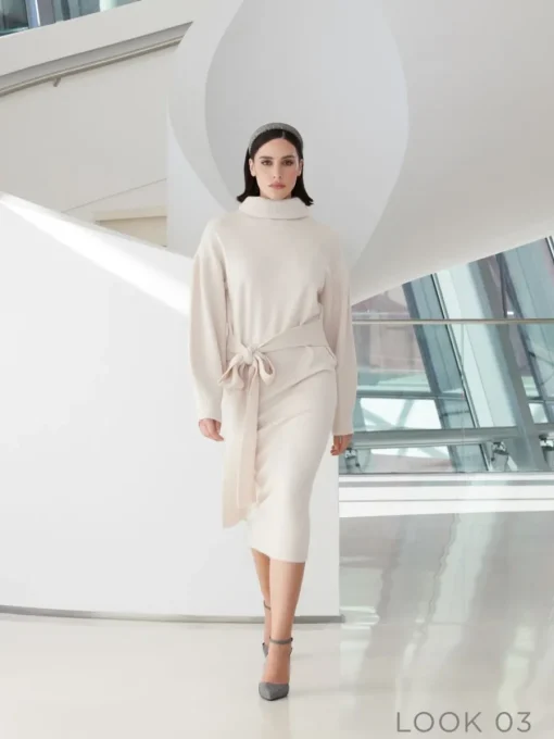 Midi, Maxikleider|Kleider, Overalls>MOHITO Pulloverkleid Midi mit Rollkragen Beige