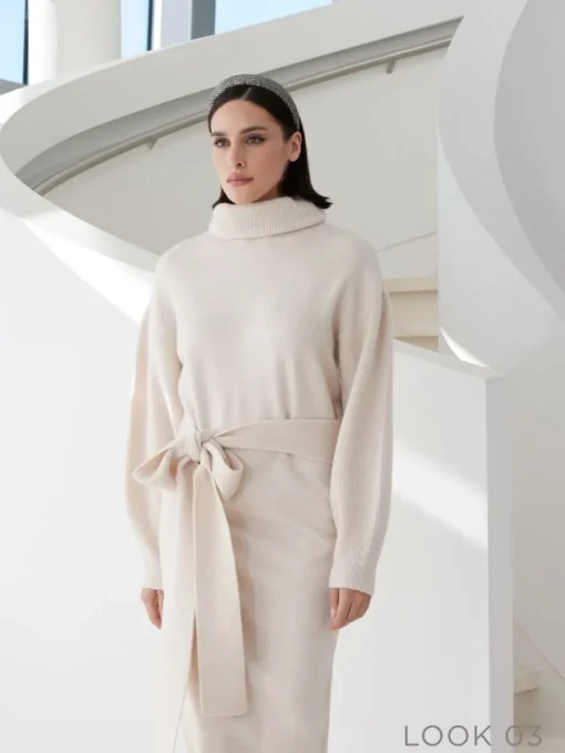 Midi, Maxikleider|Kleider, Overalls>MOHITO Pulloverkleid Midi mit Rollkragen Beige