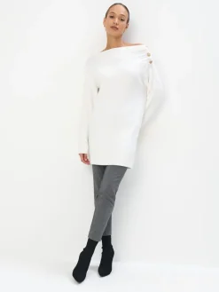 Pullover|Kleider, Overalls>MOHITO Pulloverkleid Mini Weiu00df
