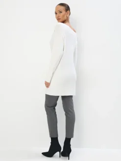 Pullover|Kleider, Overalls></noscript>MOHITO Pulloverkleid Mini Weiu00df