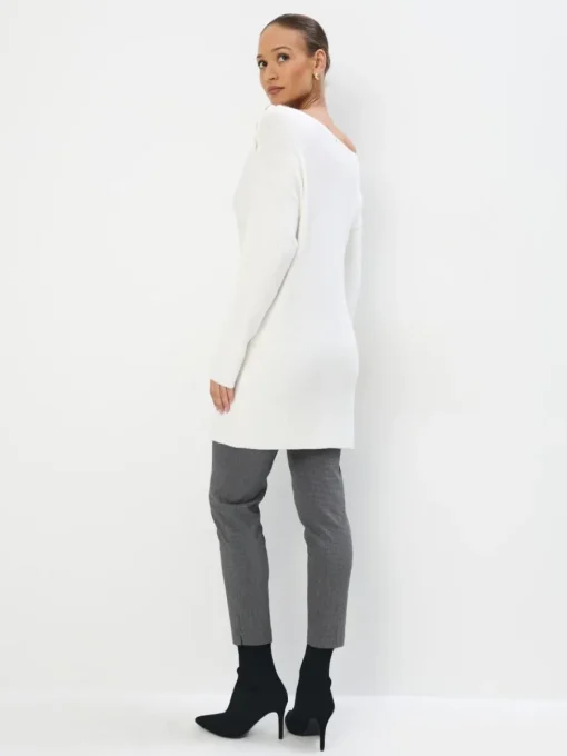 Pullover|Kleider, Overalls>MOHITO Pulloverkleid Mini Weiu00df