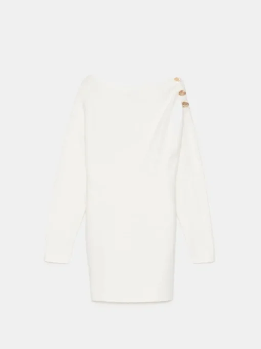 Pullover|Kleider, Overalls>MOHITO Pulloverkleid Mini Weiu00df