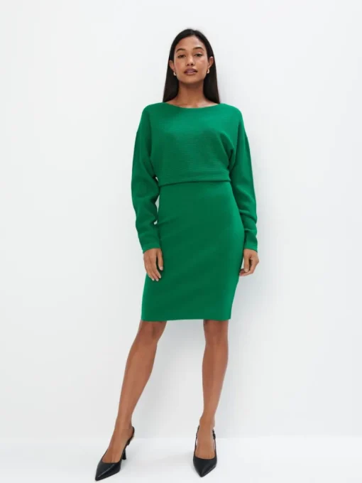 Minikleider|Kleider, Overalls>MOHITO Pulloverkleid Mini Grün