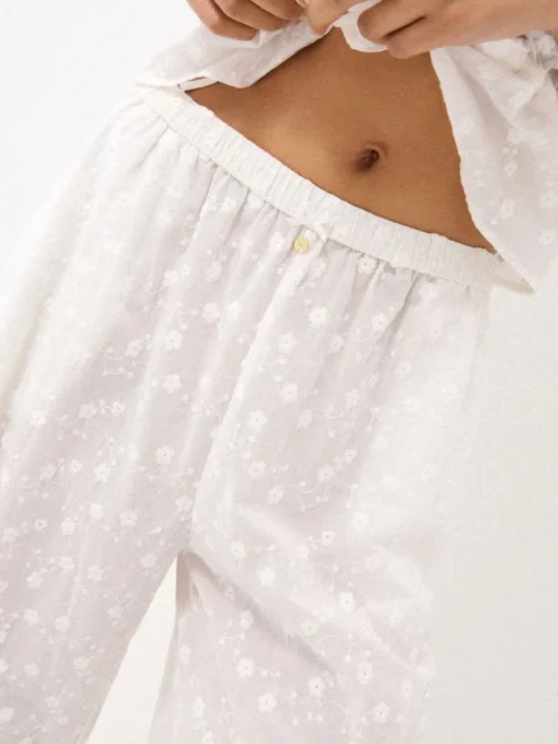 Schlafanzüge>MOHITO Pyjamahose Weiu00df