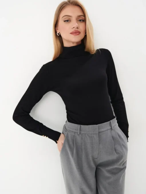 Pullover>MOHITO Rollkragenpullover Schwarz