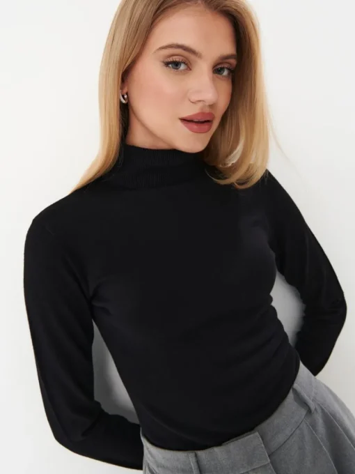 Pullover>MOHITO Rollkragenpullover Schwarz
