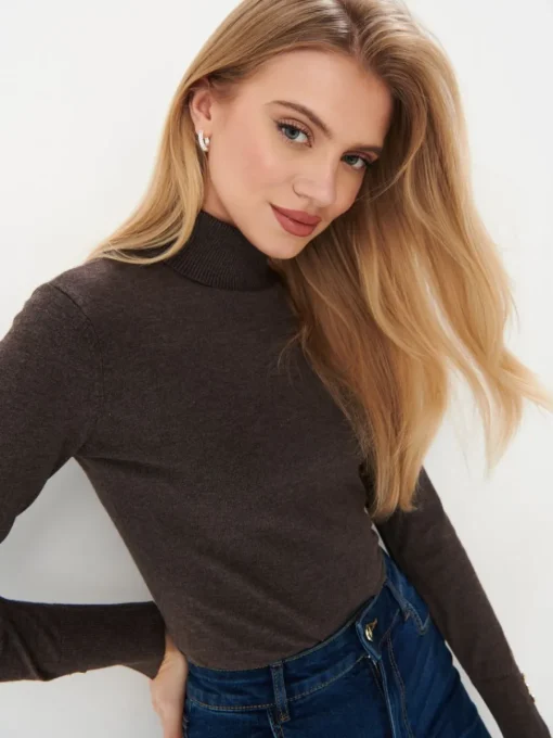 Pullover>MOHITO Rollkragenpullover Grau