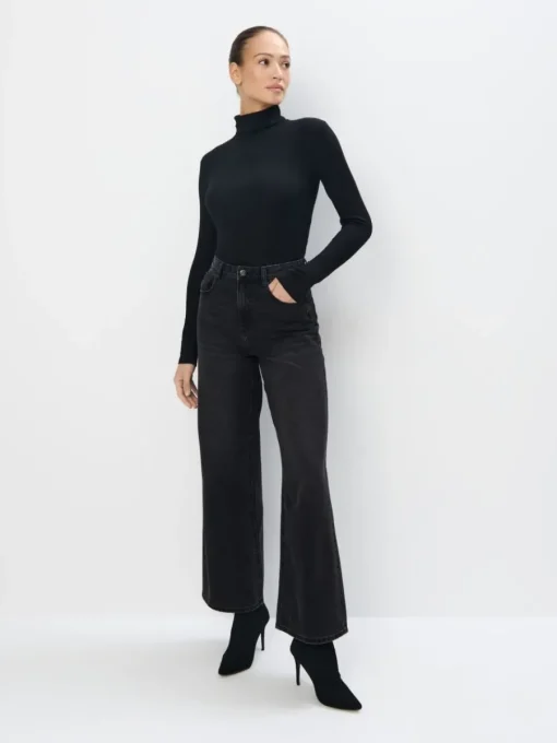 Blusen, Hemden>MOHITO Rollkragenpullover Schwarz