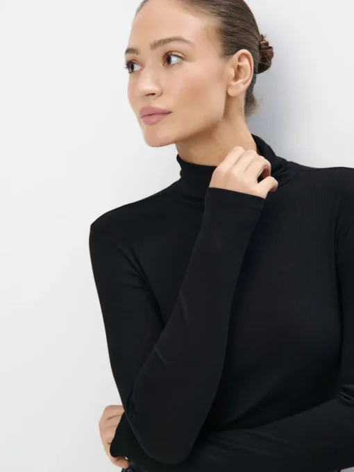 Blusen, Hemden>MOHITO Rollkragenpullover Schwarz