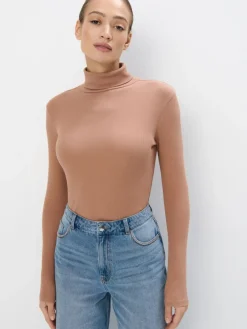 Blusen, Hemden>MOHITO Rollkragenpullover Beige