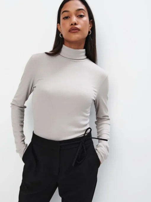 Blusen, Hemden>MOHITO Rollkragenpullover Beige