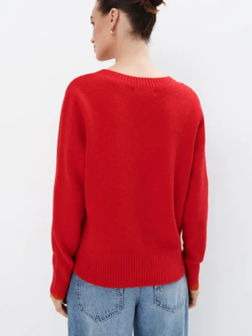 Pullover>MOHITO er Pullover mit V-Ausschnitt Rot