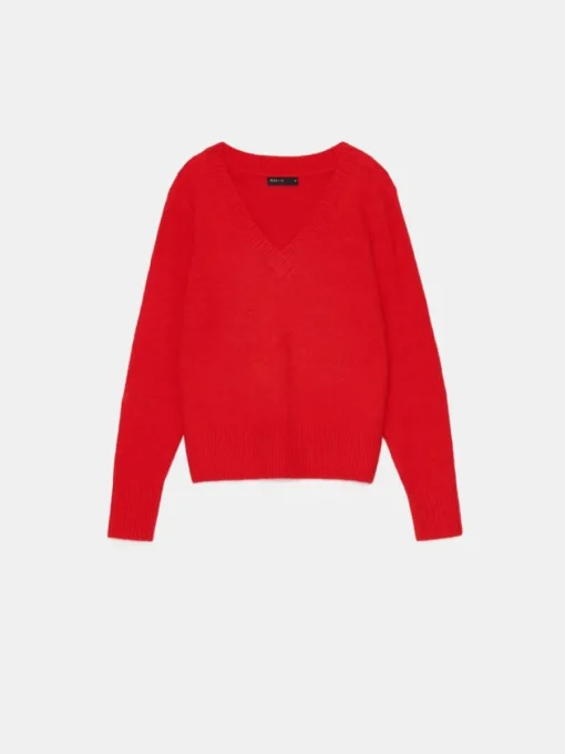 Pullover>MOHITO er Pullover mit V-Ausschnitt Rot