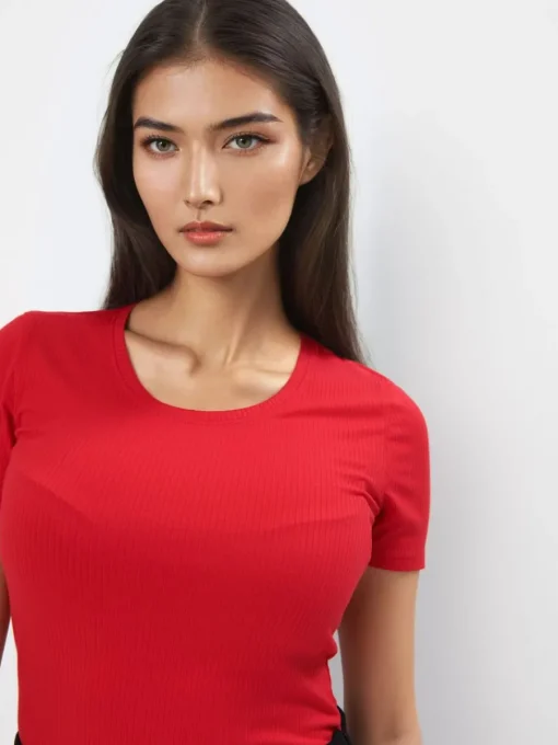 T-shirts, Tops>MOHITO es T-Shirt mit Viskose Rot