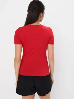 T-shirts, Tops></noscript>MOHITO es T-Shirt mit Viskose Rot