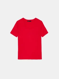 T-shirts, Tops></noscript>MOHITO es T-Shirt mit Viskose Rot