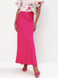 Röcke>MOHITO Satin Maxi-Rock Fuchsia