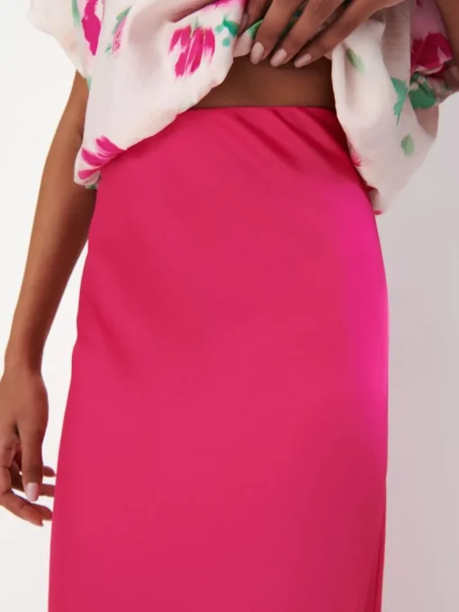 Röcke>MOHITO Satin Maxi-Rock Fuchsia