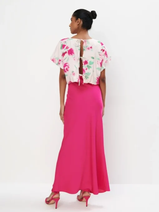 Röcke>MOHITO Satin Maxi-Rock Fuchsia