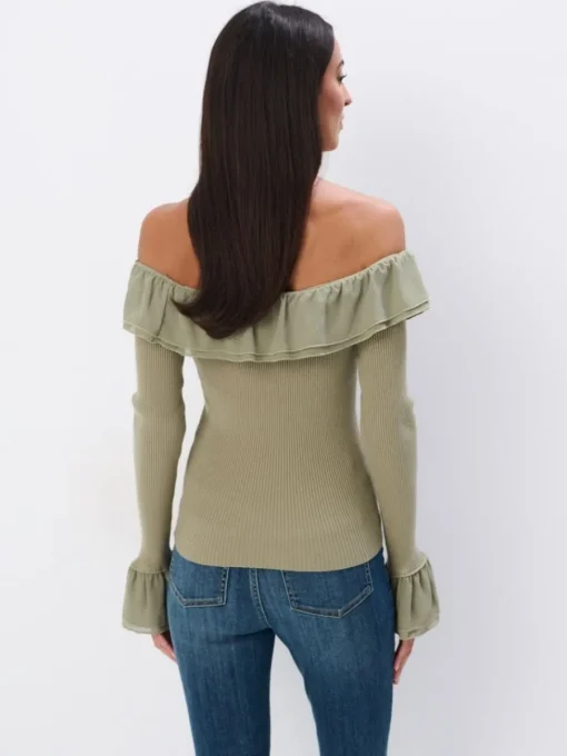 Pullover>MOHITO Schulterpullover öffnen Grün
