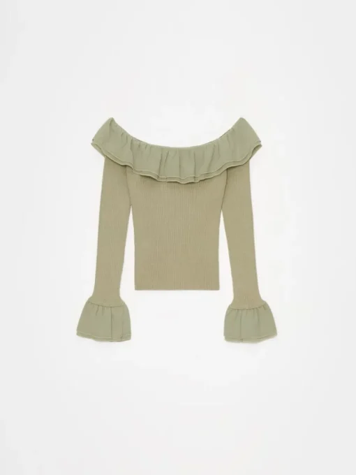 Pullover>MOHITO Schulterpullover öffnen Grün