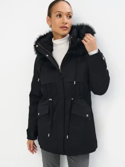 Jacken, Mäntel>MOHITO e Parka mit Kapuze und Kunstfell Schwarz