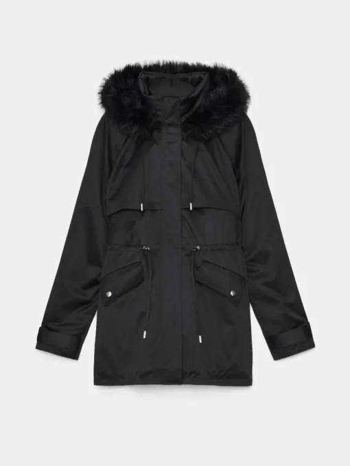 Jacken, Mäntel>MOHITO e Parka mit Kapuze und Kunstfell Schwarz