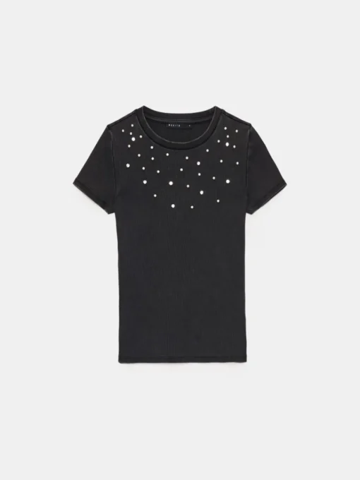 T-shirts, Tops>MOHITO es T-Shirt mit Baumwolle Schwarz