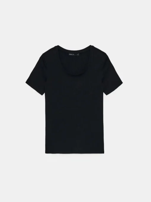T-shirts, Tops>MOHITO es T-Shirt mit Viskose Schwarz