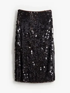Röcke></noscript>MOHITO Sequin midi skirt Dunkelbraun