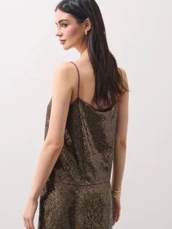 Blusen, Hemden></noscript>MOHITO Sequin top Dunkelbraun