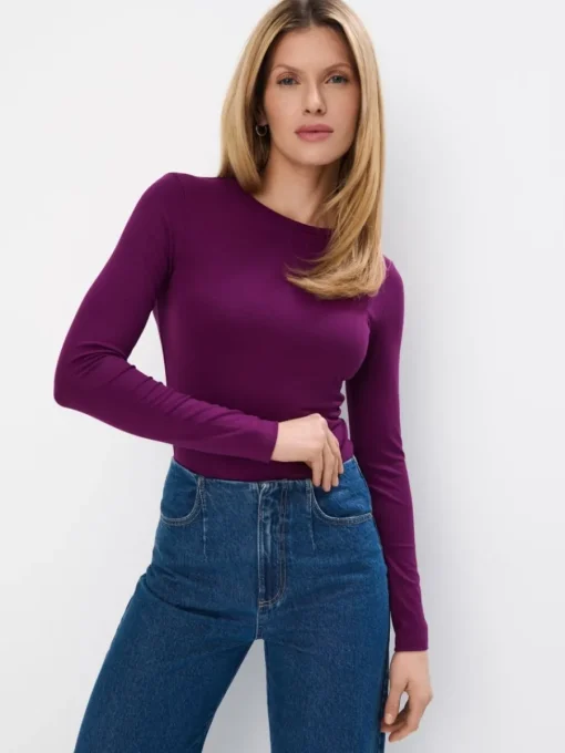 Blusen, Hemden>MOHITO Shirt Aus Viskose Dunkelviolett